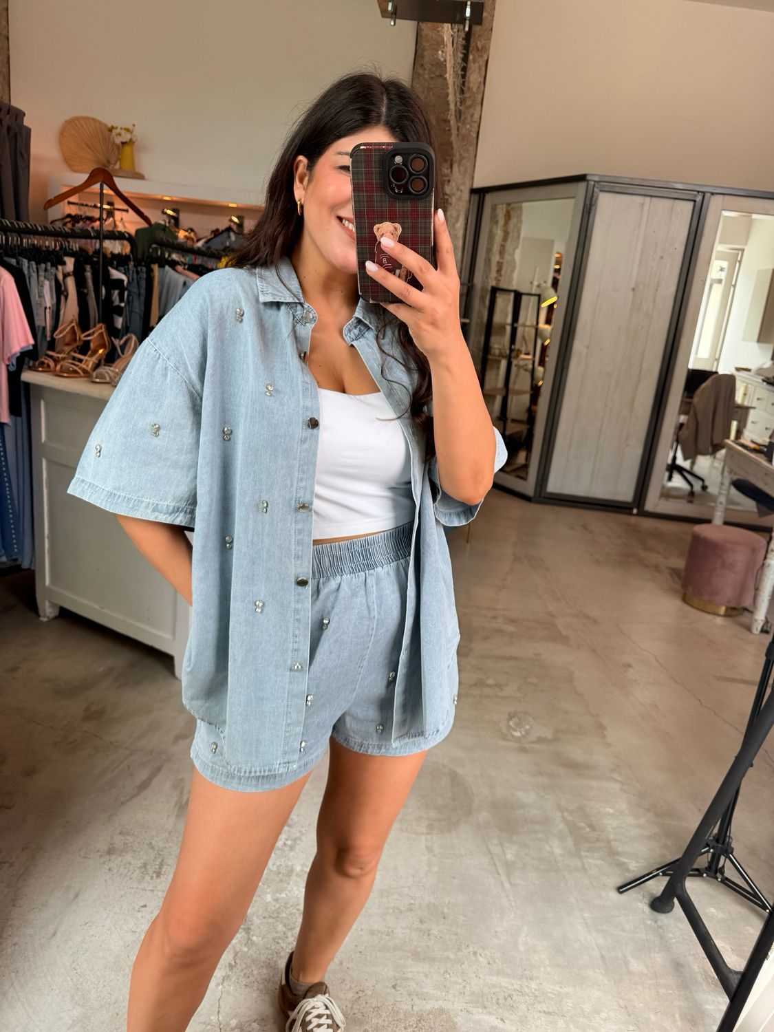 NIXIE RHINESTONES DENIM SET