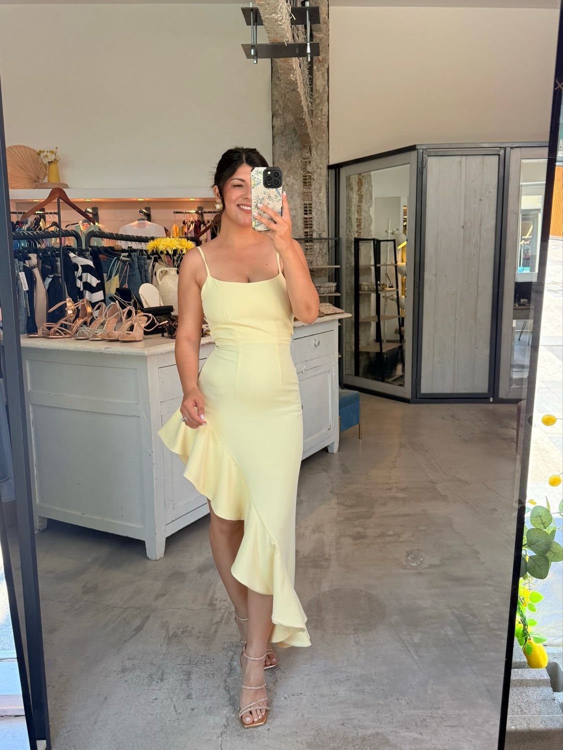 ASSYMETRIC RUFFLE DRESS