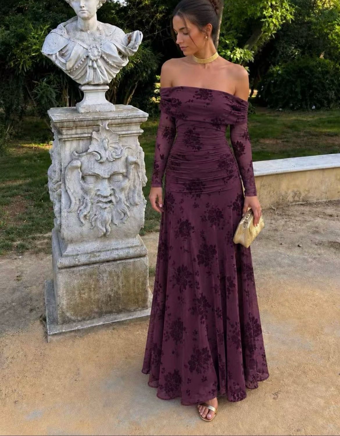 NEELA OFF SHOULDER MAXI DRESS