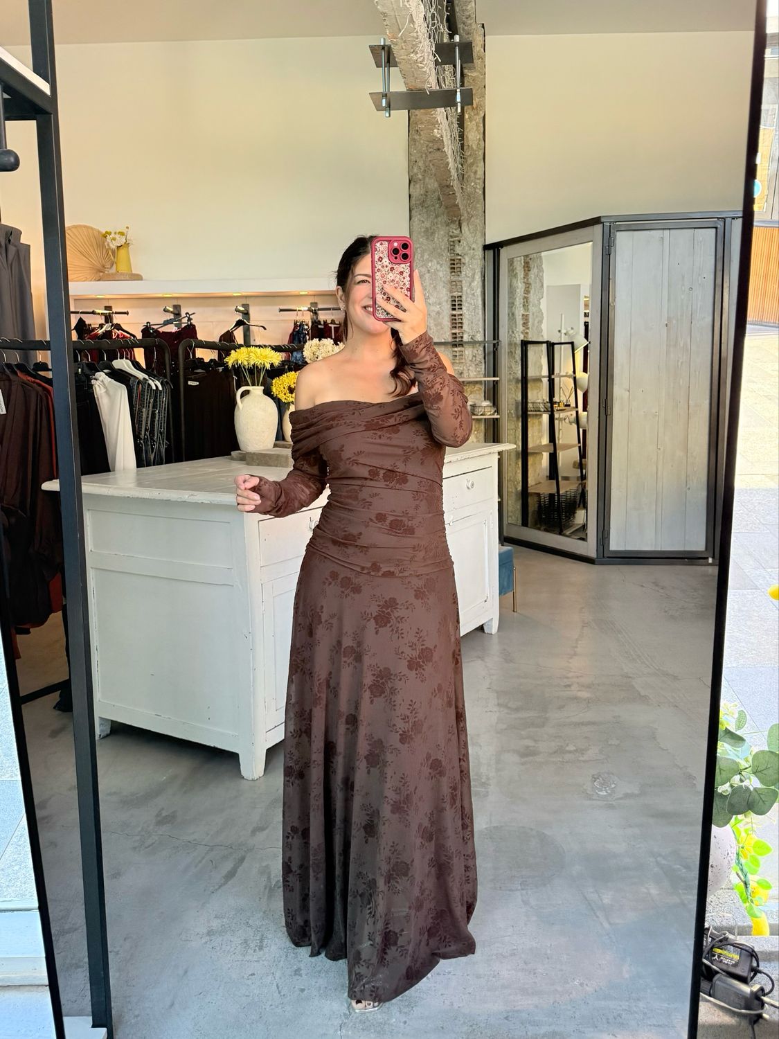 NEELA OFF SHOULDER MAXI DRESS