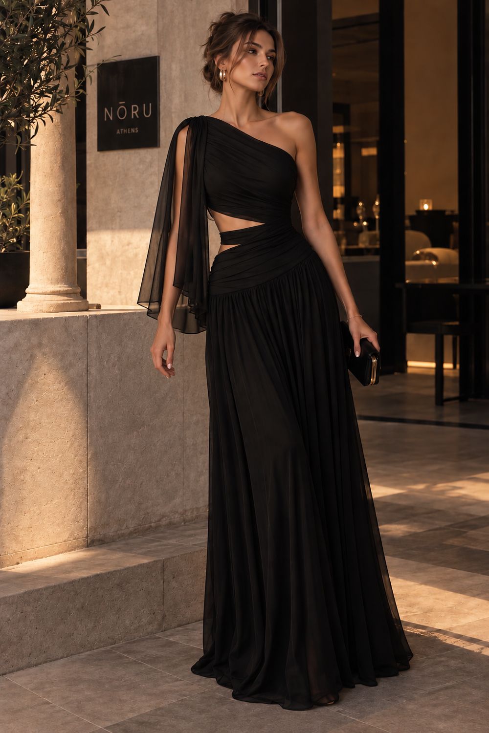 LIVIA ONE SHOULDER MAXI DRESS