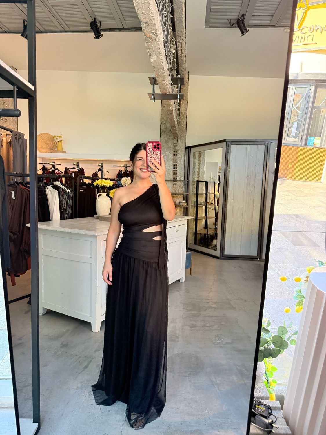 LIVIA ONE SHOULDER MAXI DRESS