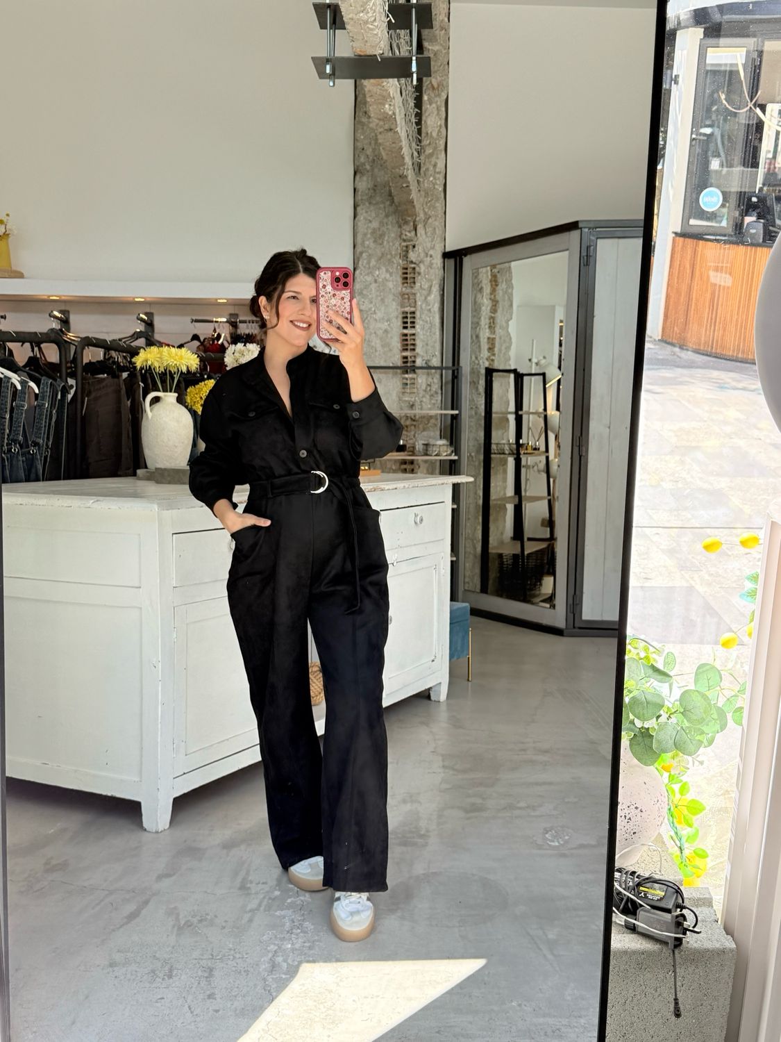 ADELINE SUEDE JUMPSUIT