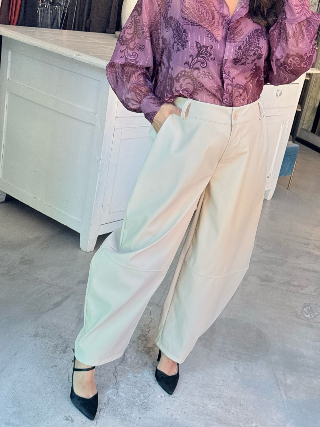 RIVAL FAUX LEATHER PANTS
