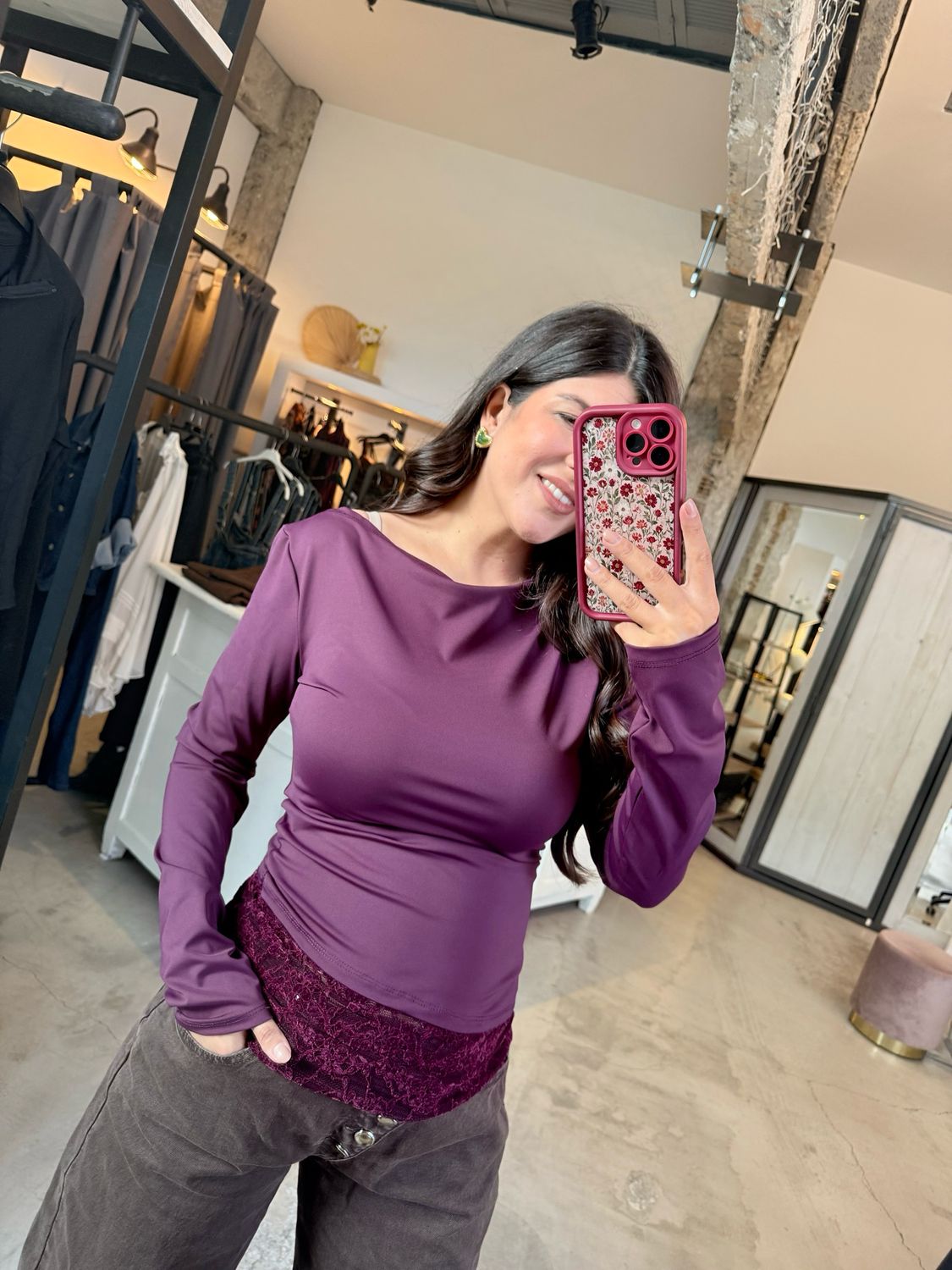 IRINA LYCRA LACE TOP