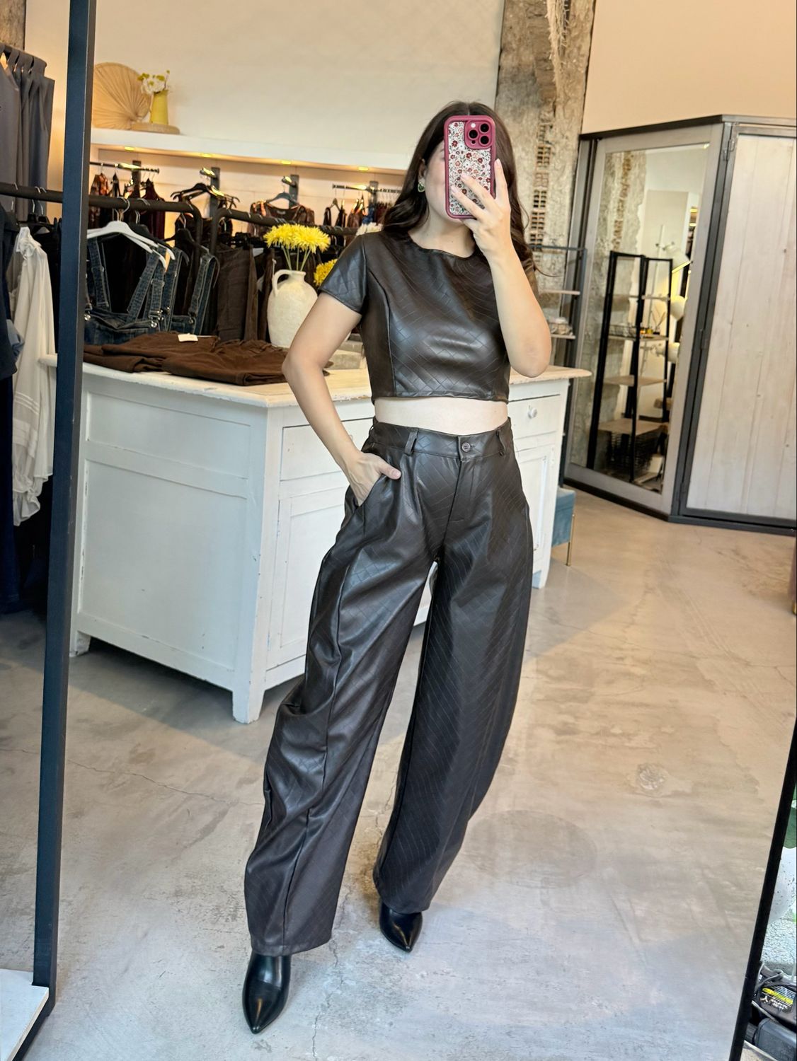 MELIA FAUX LEATHER SET