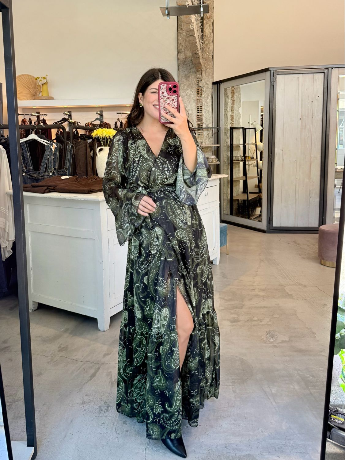 TINA WRAP PRINTED DRESS
