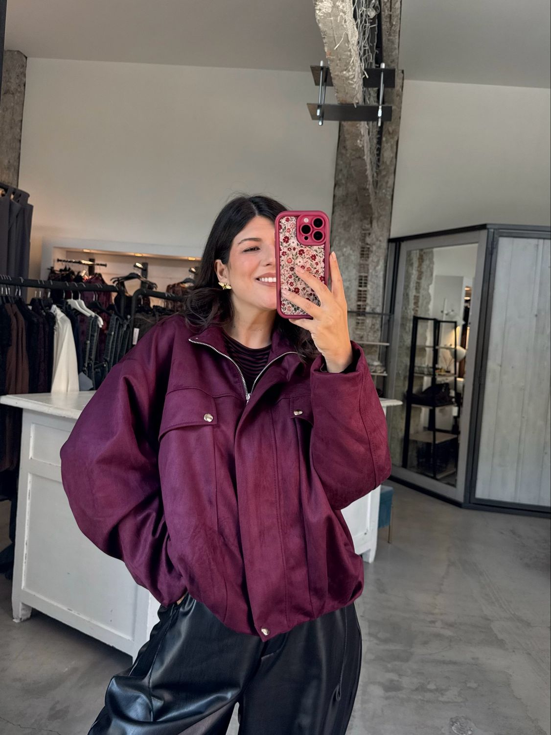 VELIA SUEDE OVERSIZED JACKET