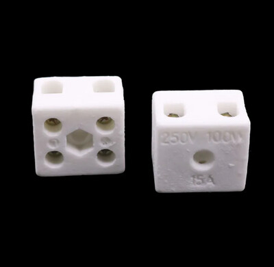 2 Pcs Home Improvement Electrical Equipment Supplies Connectors Terminals Ceramic Post Terminal Blocks 15A 250V  Connectors