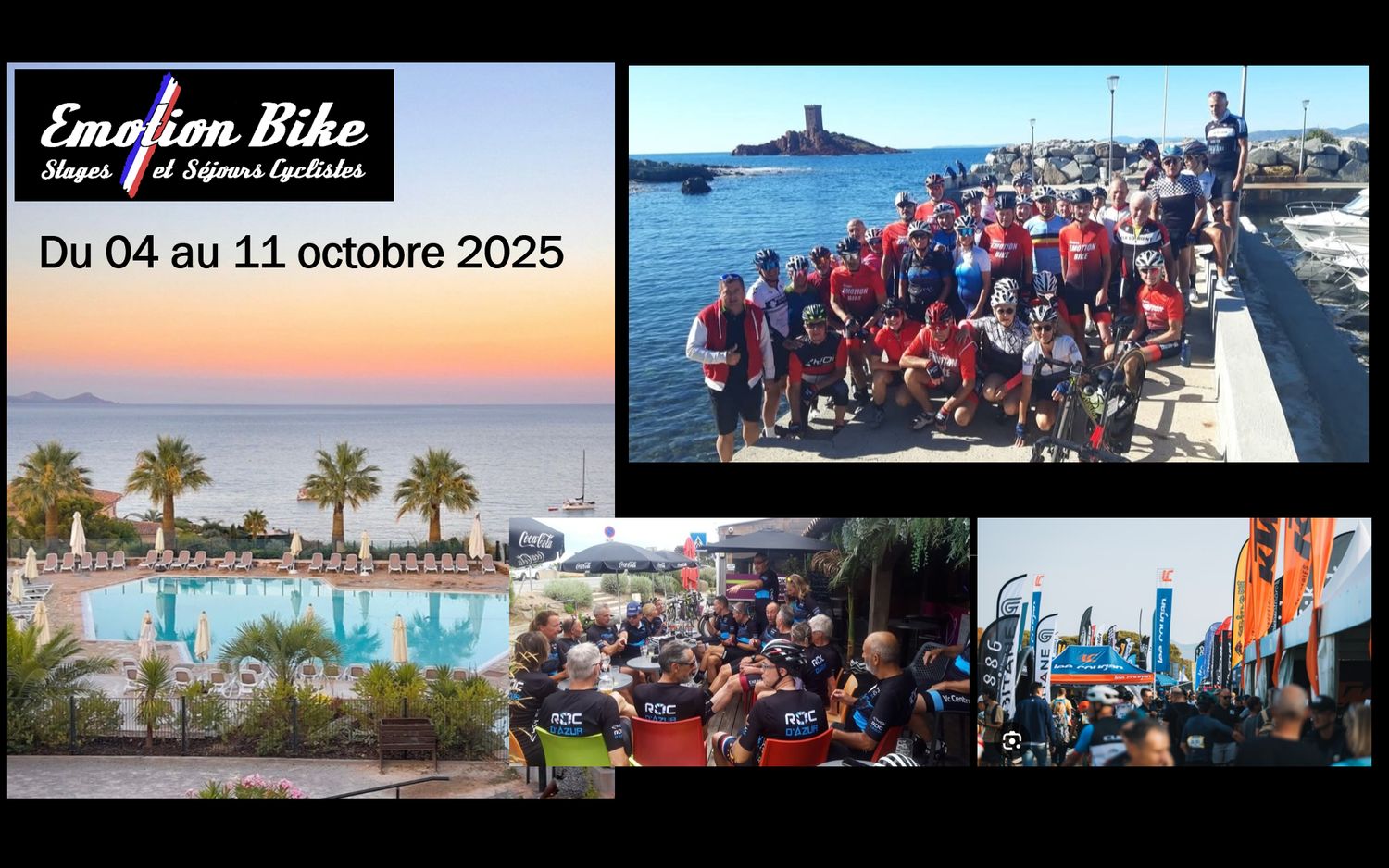 Stage de vélo à Fréjus sur la côte d'Azur en France du 04 au 11 octobre 2025
