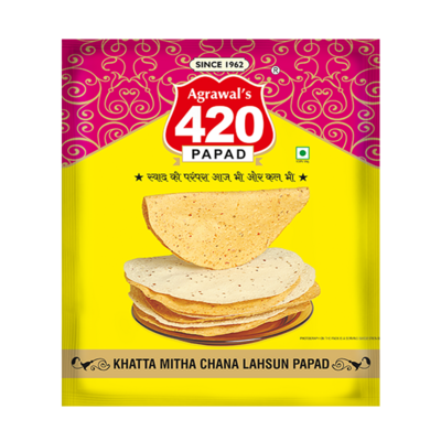 420 Chatpata Chana Lahsun Papad (Metalized Pack)
