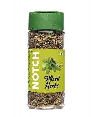 NOTCH Mixed Herbs for Adding Flavor to Any Dish Like Soup, Pizza, Pasta, & Veggies | Glass Bottle | 20gm