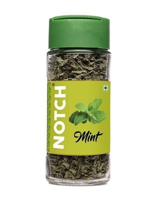NOTCH Mint Herb for Mint Tea, Salad, Cocktail, Pasta | Dried Mint Leaves for Cooling Freshness | Glass Bottle | 8gm