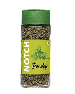 NOTCH Parsley Dried Leaves for Adding Flavor to Pizza, Salad, Soup &amp; Pasta | Parsley Leaves | Glass Bottle | 8gm