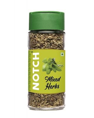 NOTCH Mixed Herbs for Adding Flavor to Any Dish Like Soup, Pizza, Pasta, &amp; Veggies | Glass Bottle | 20gm