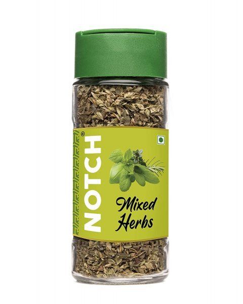 NOTCH Mixed Herbs for Adding Flavor to Any Dish Like Soup, Pizza, Pasta, &amp; Veggies | Glass Bottle | 20gm