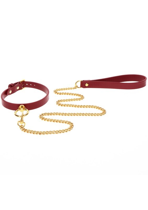 TABOOM Bondage in Luxury - Halsband met O-Ring en Riem