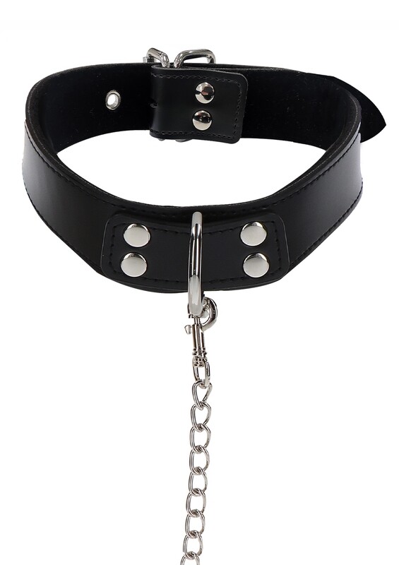 TABOOM Luxury Bondage Essentials - Halsband met D-Ring &amp; Riem