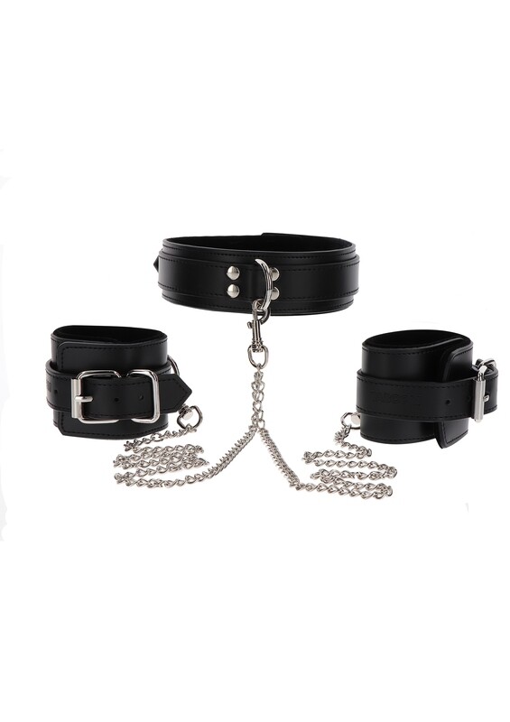 TABOOM Luxury Bondage Essentials - Halsband met Handboeien Set