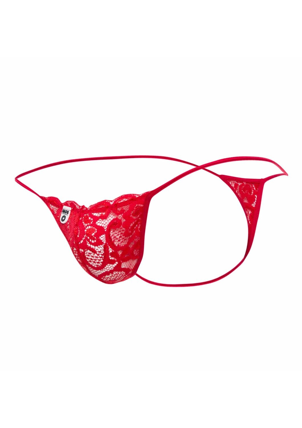 MOB Kanten String, Kleur: Rood, Maat: S/M