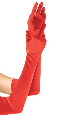Leg Avenue - Lange Velvet Handschoenen