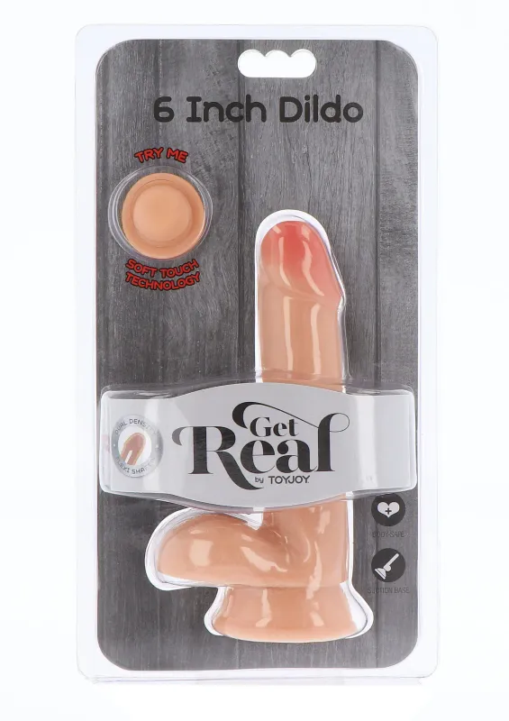 ToyJoy Get Real Dildo Dual Density met Ballen - 17 cm