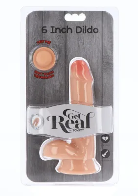 ToyJoy Get Real Dildo Dual Density met Ballen - 17 cm