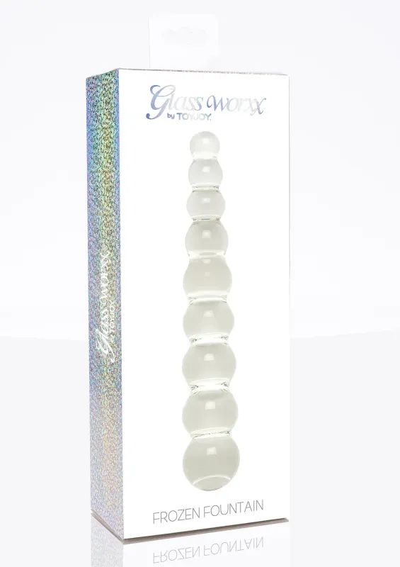 ToyJoy Glass Worxx Frozen Fountain Dildo - 22 cm
