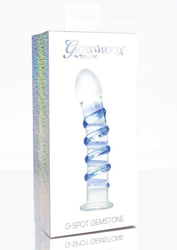 ToyJoy Glass Worxx G-Spot Gemstone Dildo - 18 cm