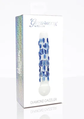 ToyJoy Glass Worxx Diamond Dazzler Dildo - 18 cm