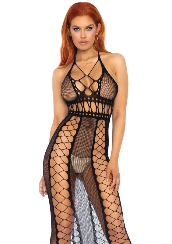 Leg Avenue - Halter Jurk Open Rug