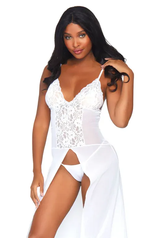 Leg Avenue - Hoge Open Jurk met String