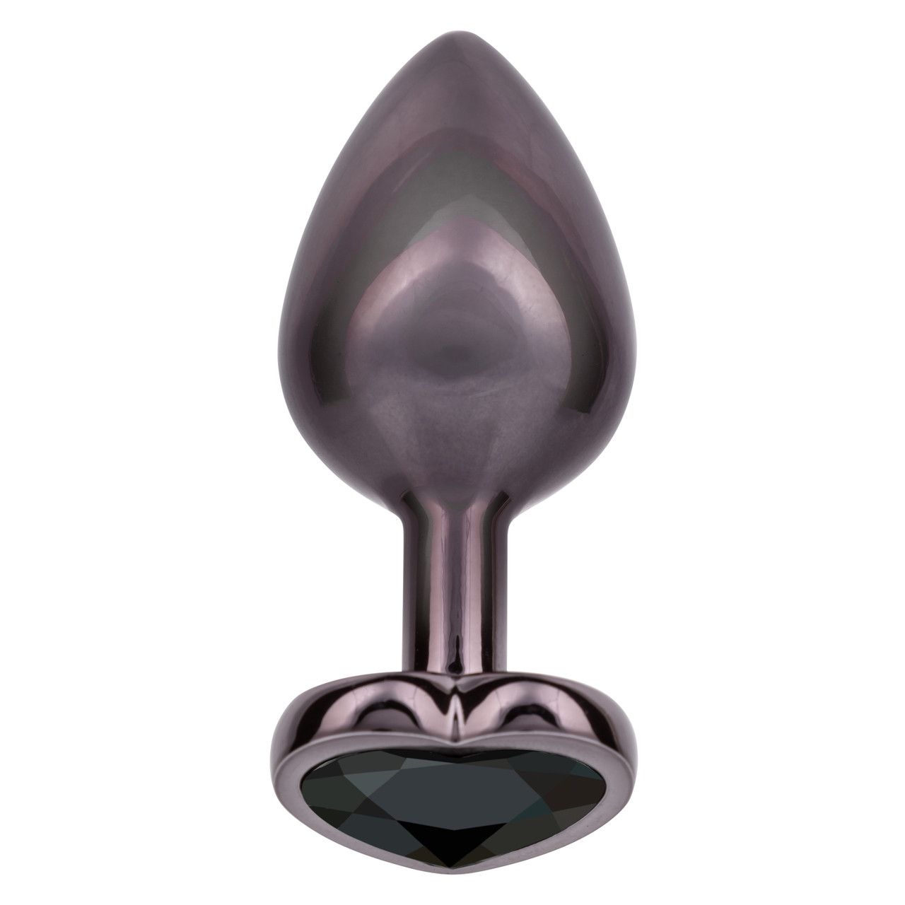 Jewel Black Diamond Heart Buttplug - Groot
