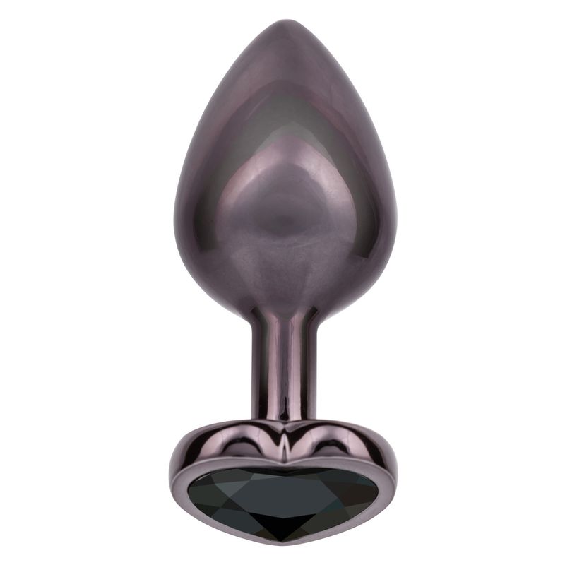 Jewel Black Diamond Heart Buttplug - Groot