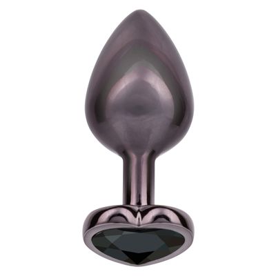 Jewel Black Diamond Heart Buttplug - Groot