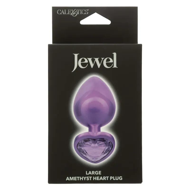 Jewel Amethyst Heart Buttplug - Groot