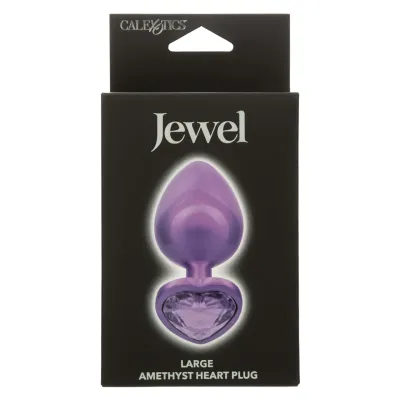 Jewel Amethyst Heart Buttplug - Groot