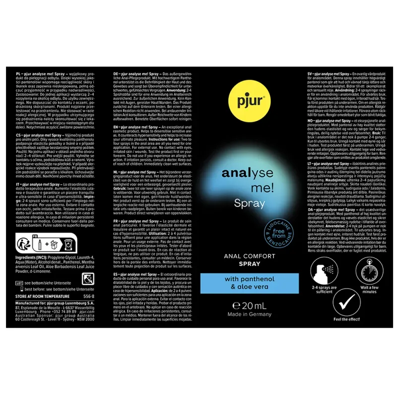 Pjur Analyse Me Spray Anaal - 20 ml