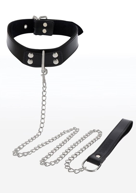 TABOOM Luxury Bondage Essentials - Halsband met D-Ring &amp; Riem