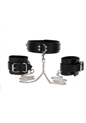 TABOOM Luxury Bondage Essentials - Halsband met Handboeien Set