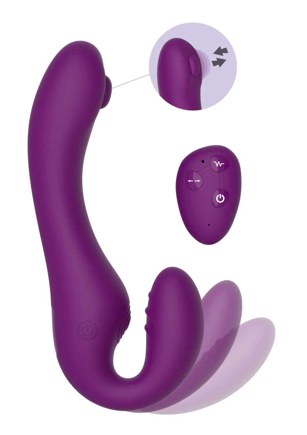 Xocoon Strapless Strap-On Pulse Vibrator