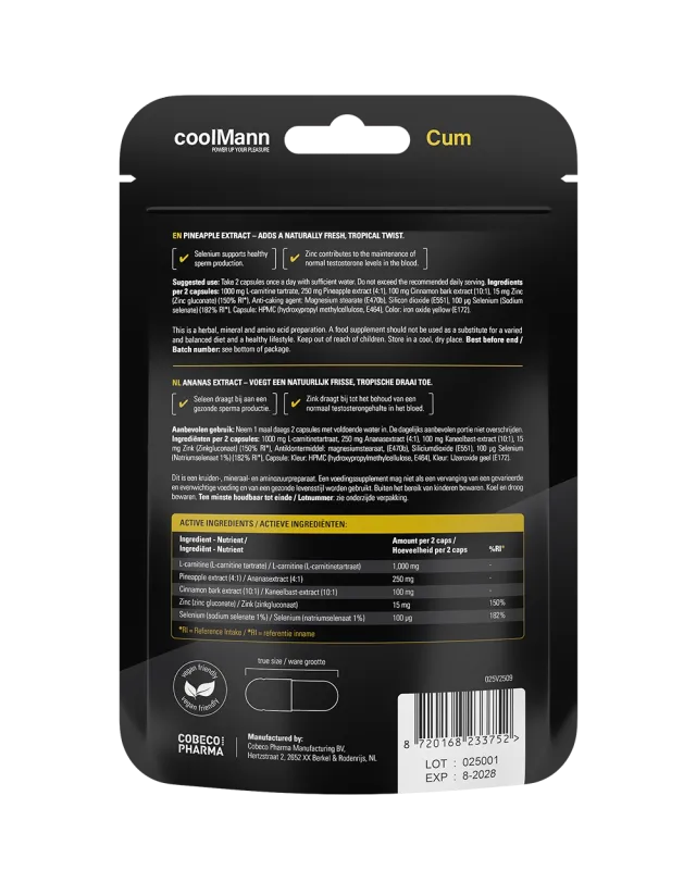 CoolMann Cum - 60 Capsules