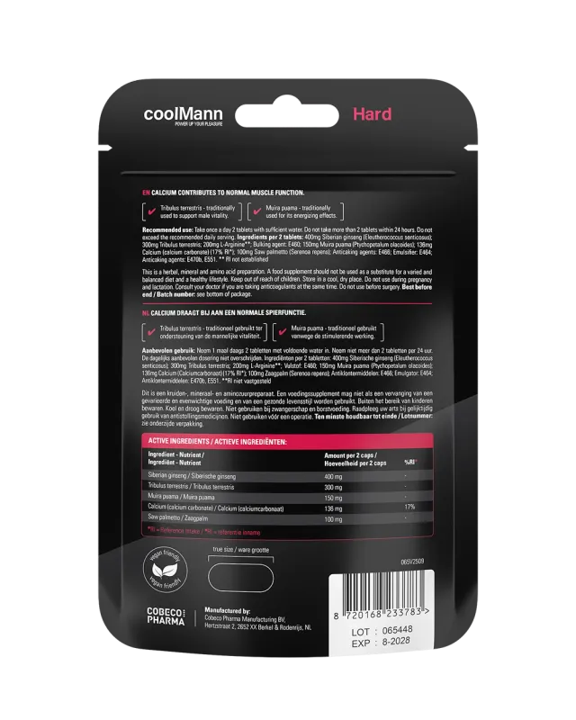 CoolMann Hard - 60 Capsules