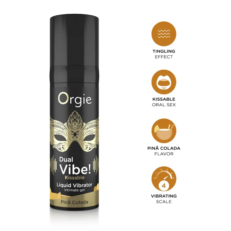 Orgie Dual Vibe! Pinã Colada Liquid Vibrator - 15 ml