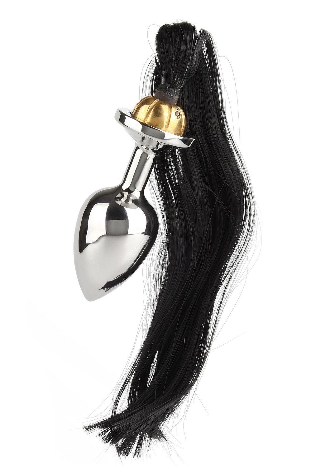Mr. Steel Buttplug Black Hair Tail Rosebud