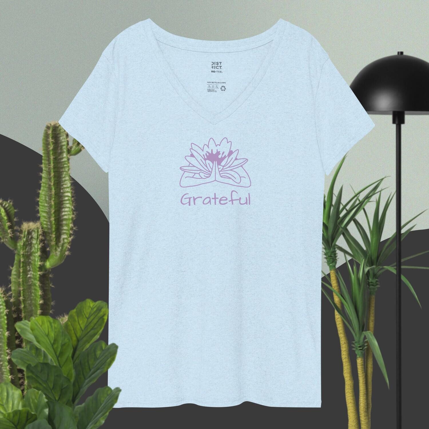 Women’s Grateful recycled v-neck t-shirt