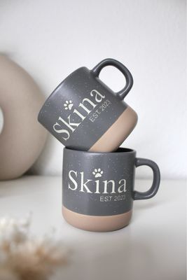 Tasse &quot;Skina-Design&quot; grau