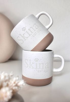 Tasse &quot;Skina-Design&quot; weiß