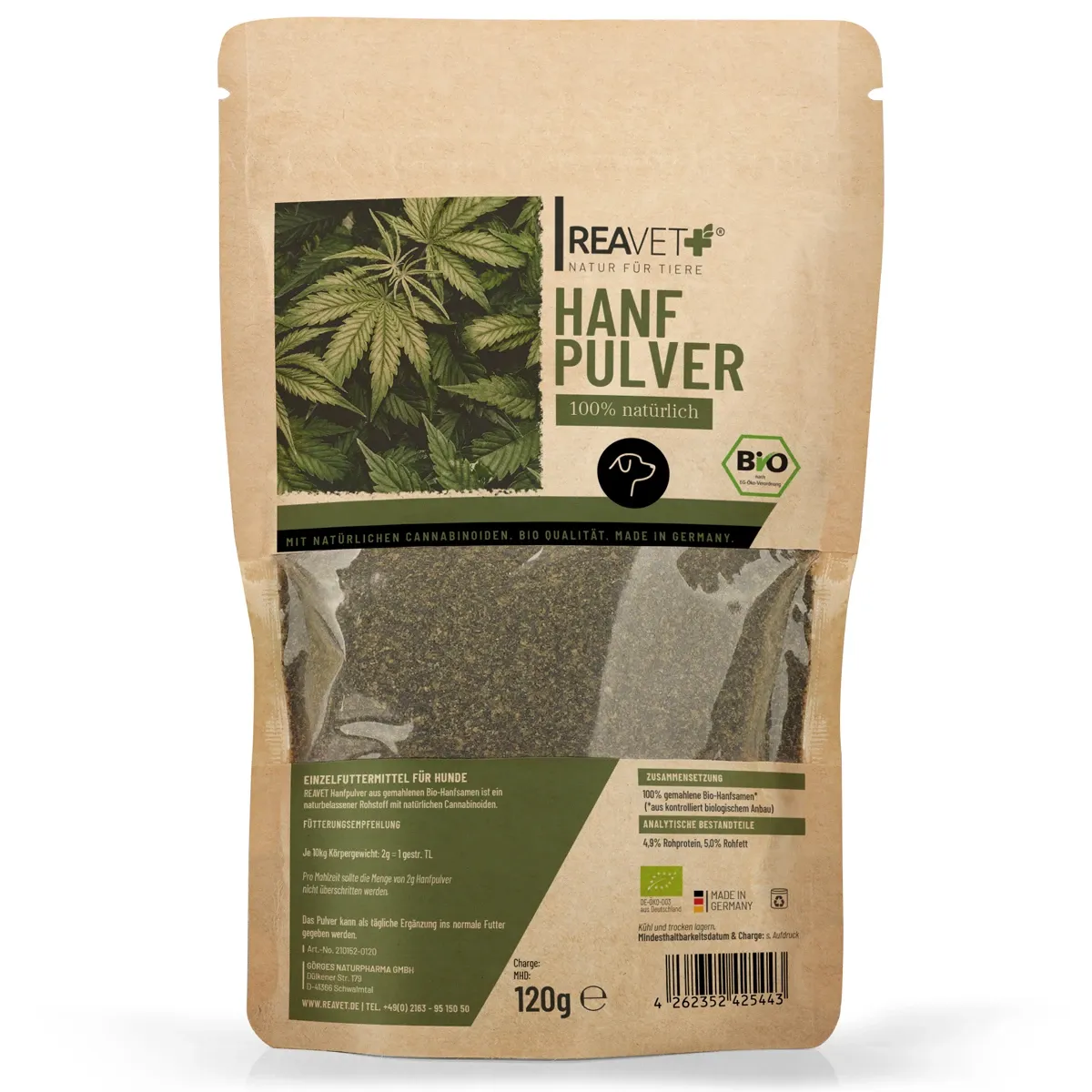 BIO Hanfpulver 120g