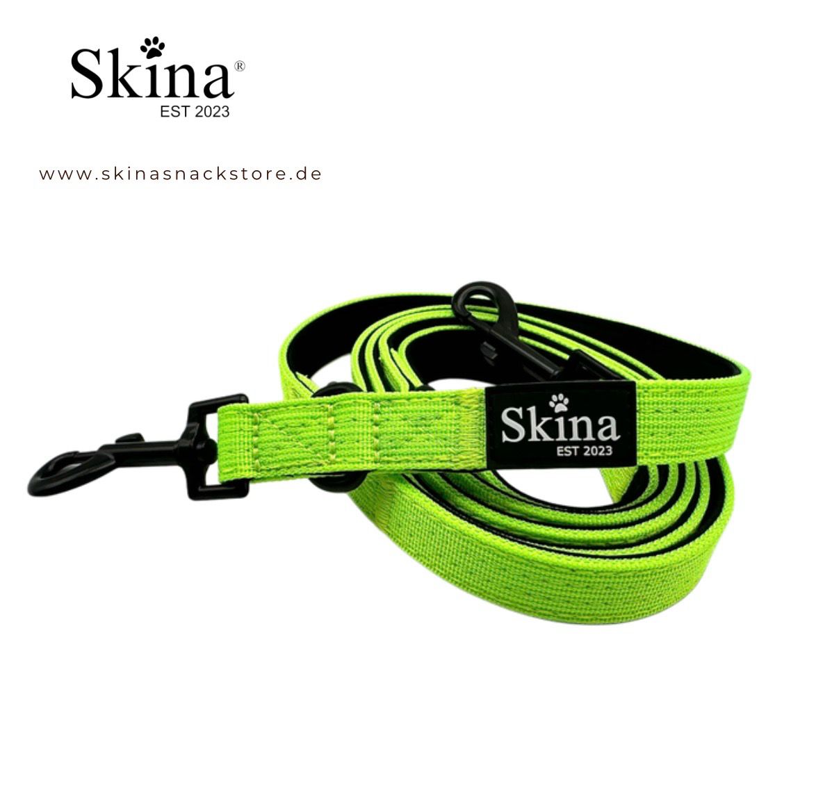 Skina Hundeleine Neon Grün